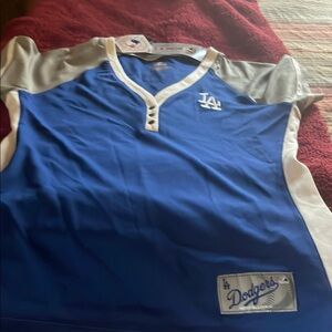Majestic Blue and White Dodgers Jersey